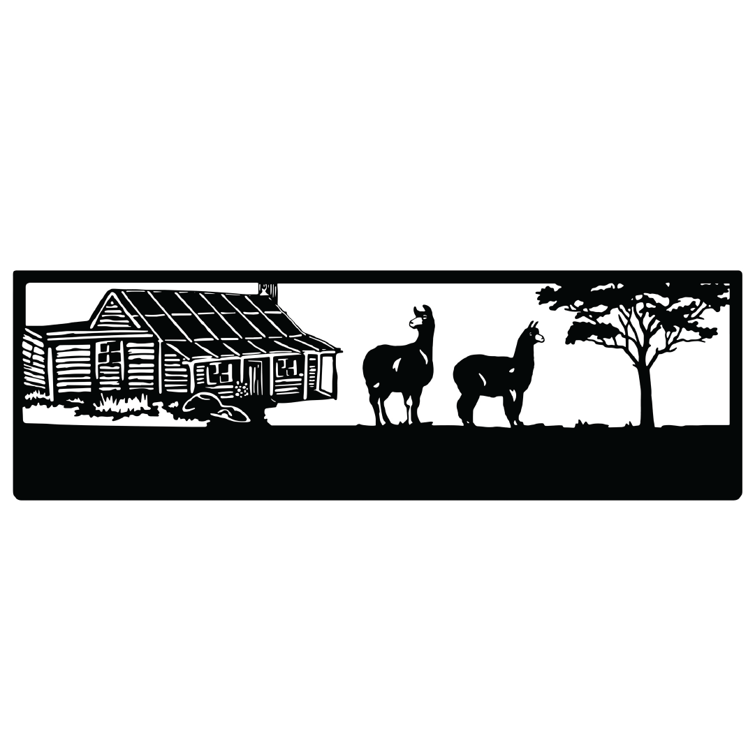 Homestead with Alpaca Farm Sign