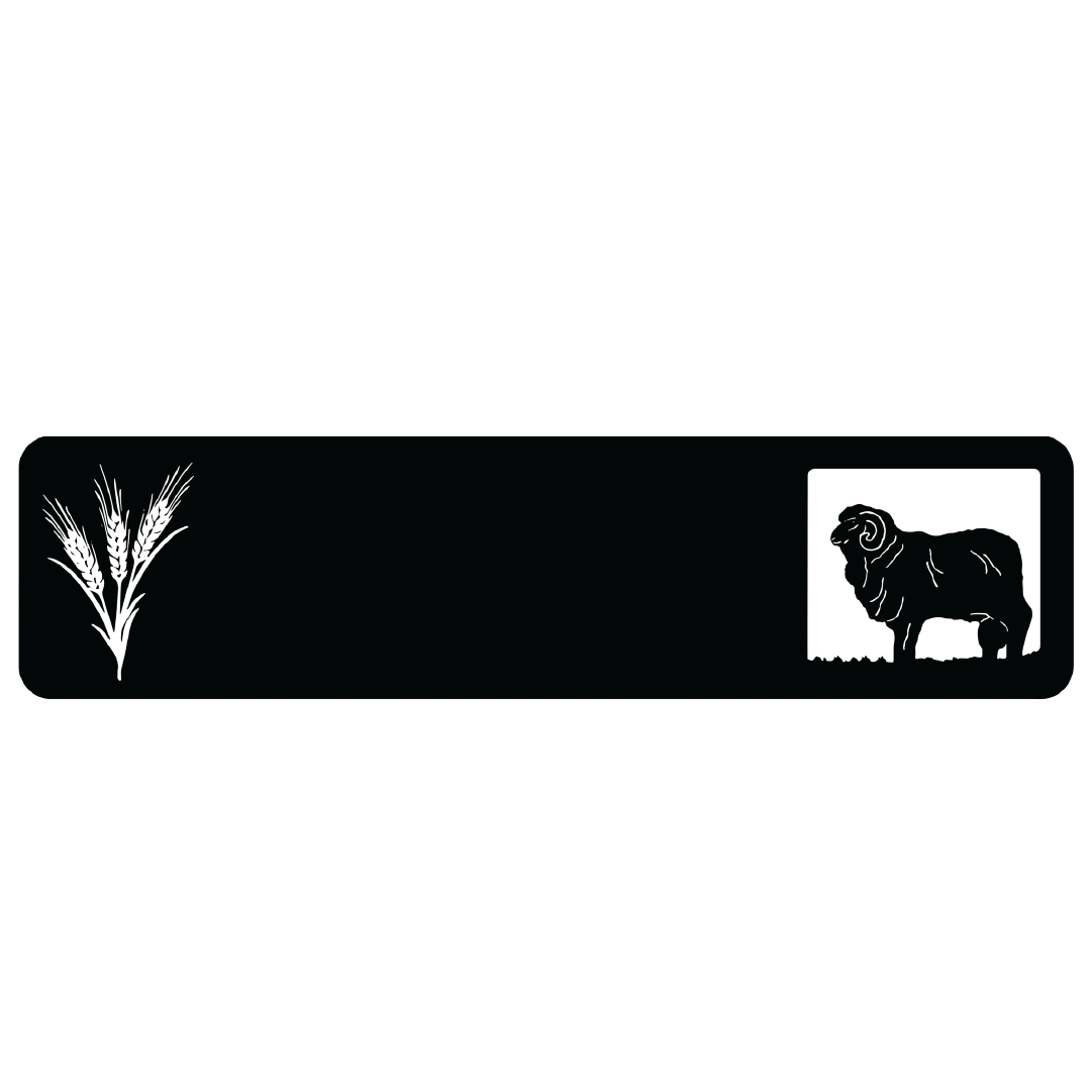 Ram and Wheat Farm Sign