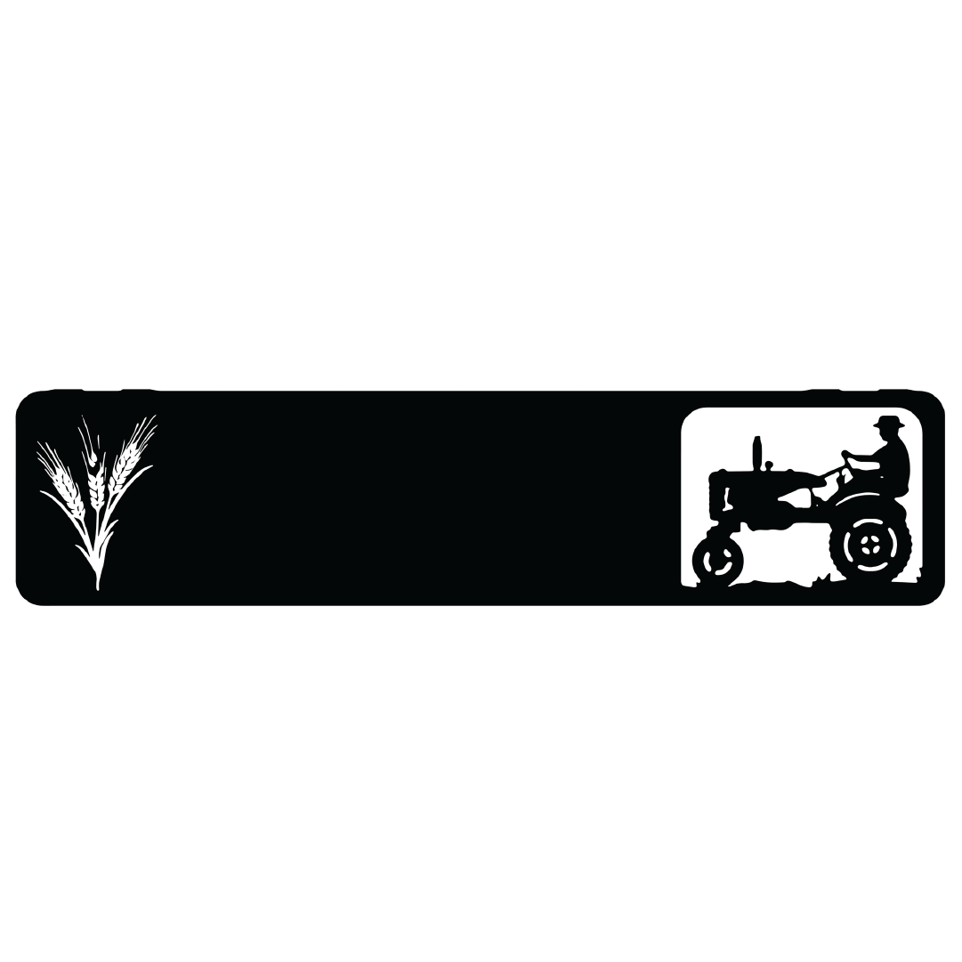 Tractor and Wheat Farm Sign