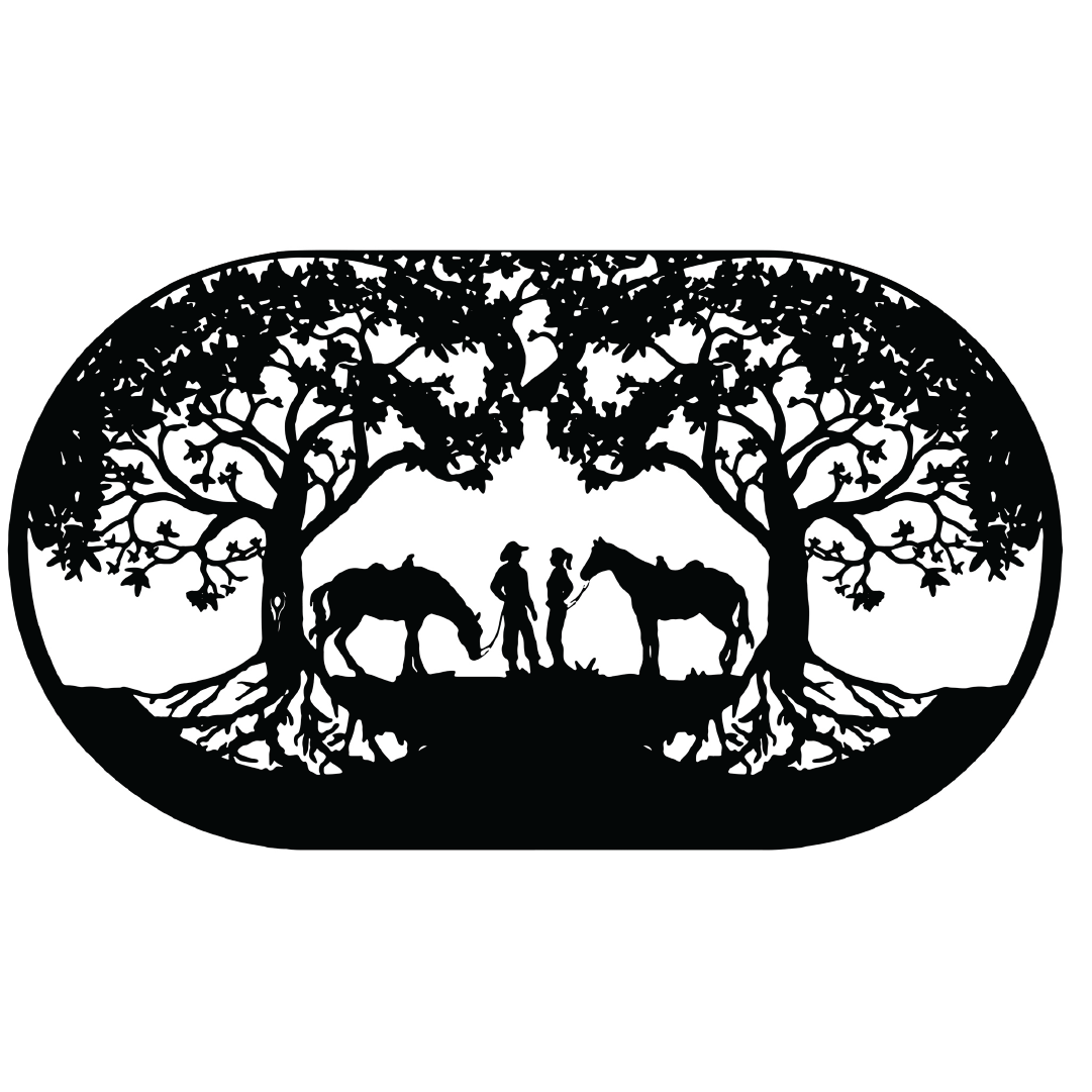 Trees of Life with Horses Riding Together