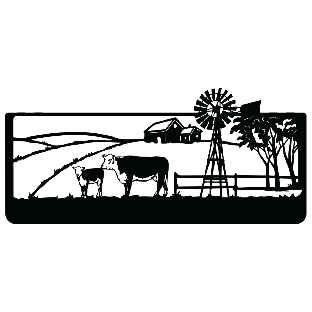 Cow and Calf Farm Sign