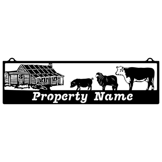 Homestead with Animals Farm Sign