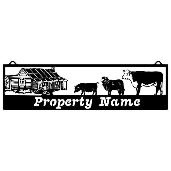 Homestead with Animals Farm Sign – Custom Farm Signs