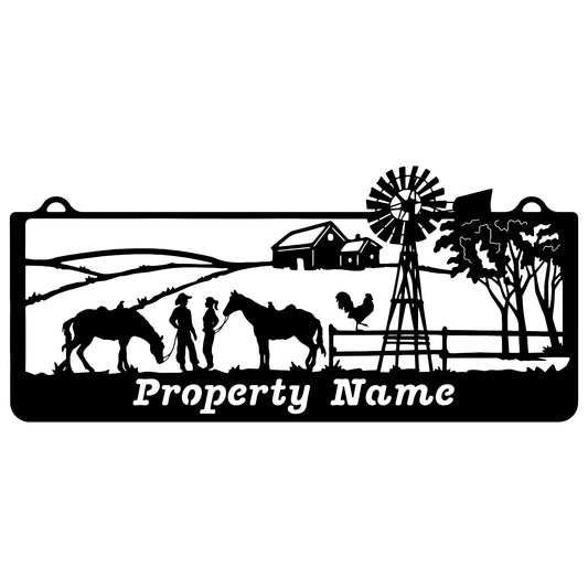 Riding Together Property Farm Sign