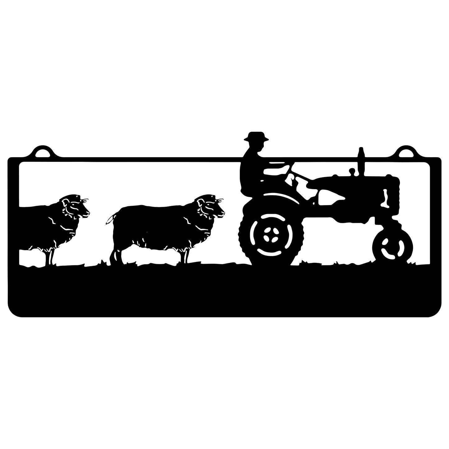 Sheep with Tractor Farm Sign