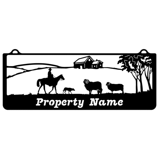 Stockman Sheep and Dog Farm Sign