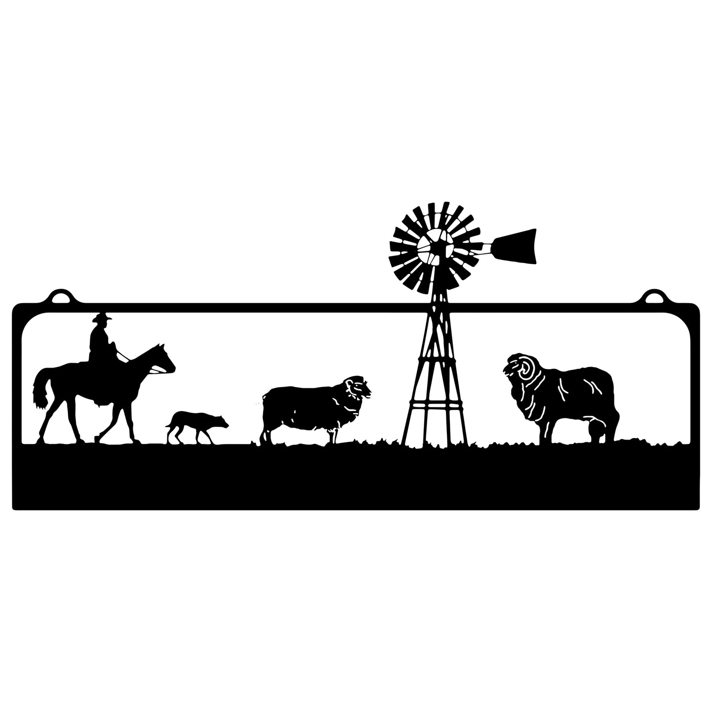 Stockman Mustering Sheep Farm Sign