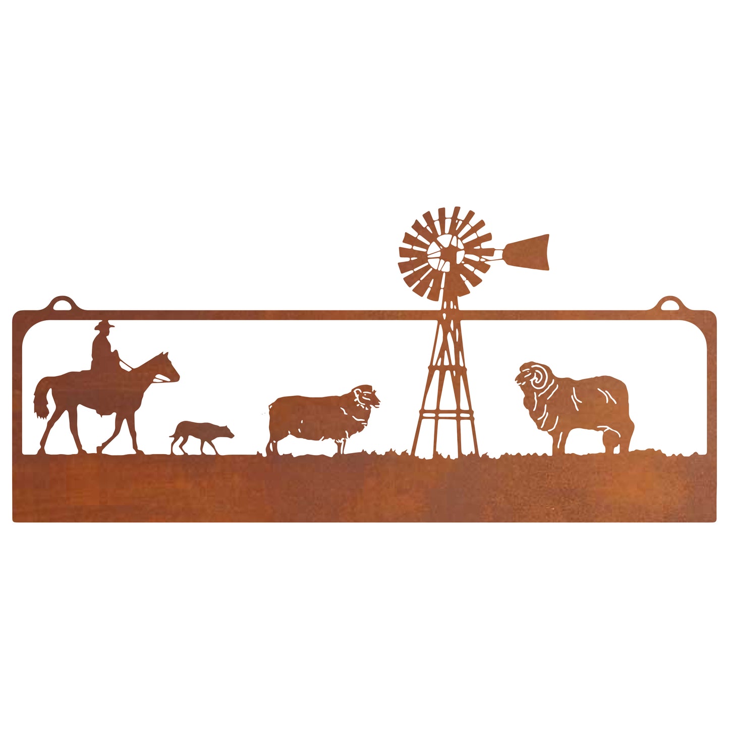 Stockman Mustering Sheep Farm Sign