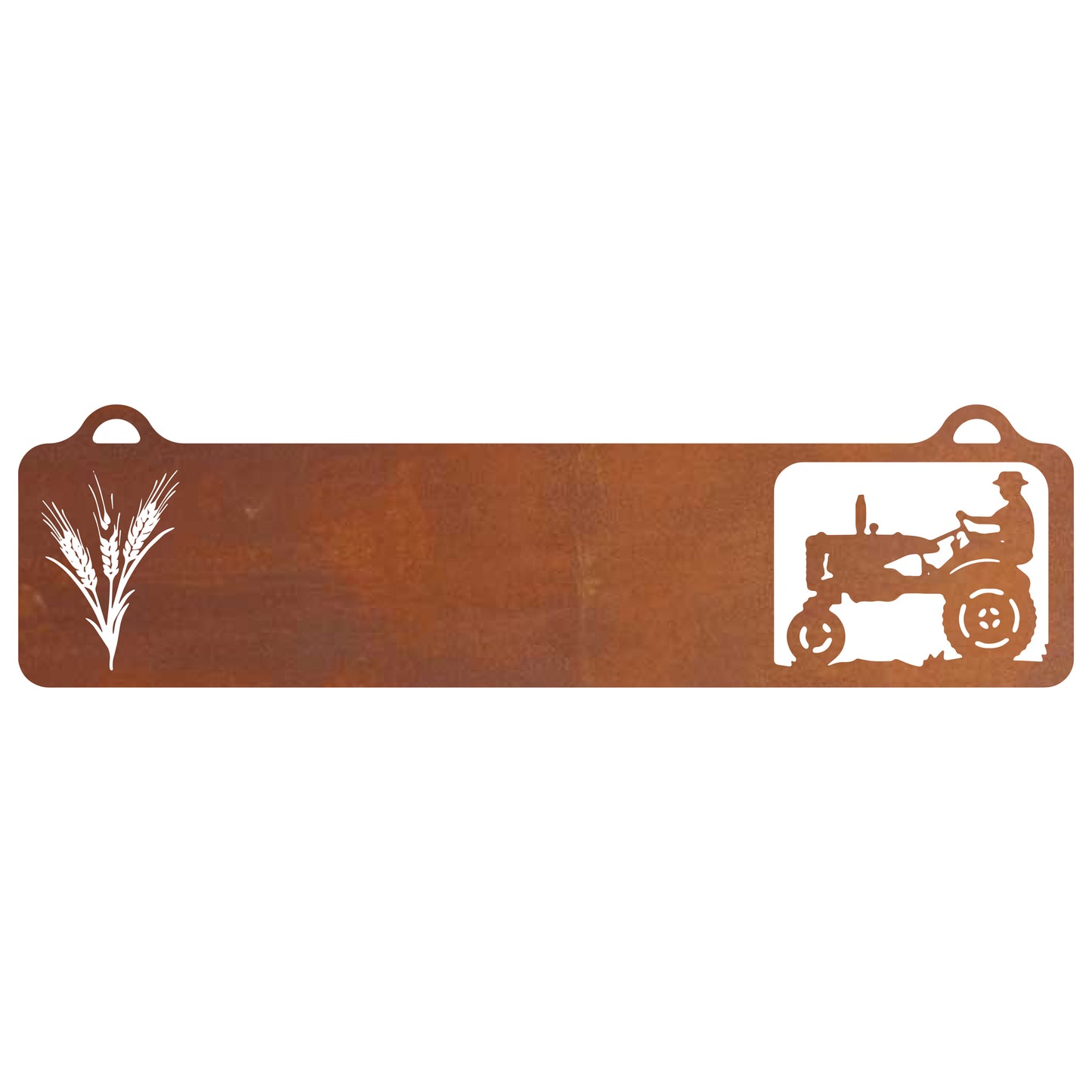 Tractor and Wheat Farm Sign