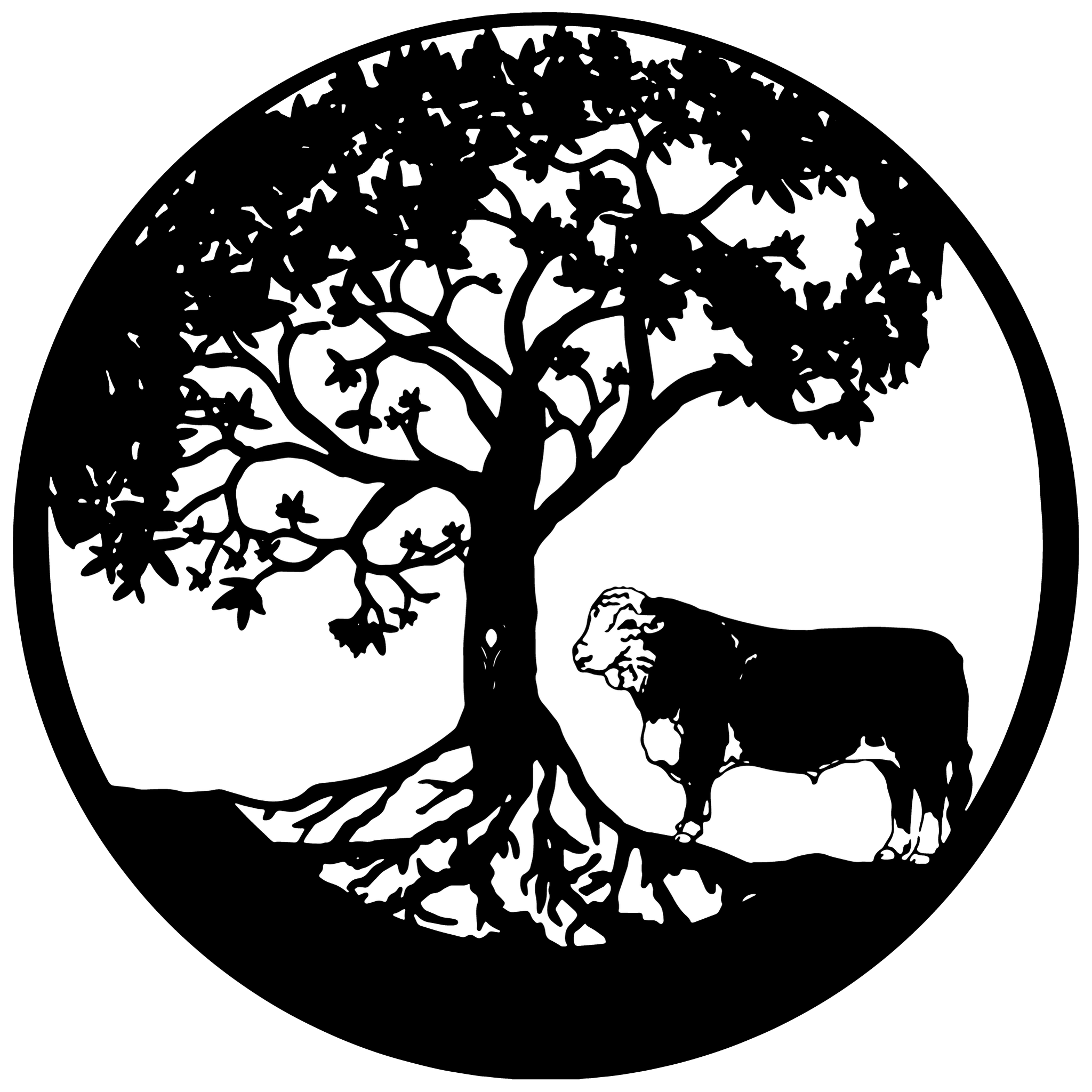 Tree of Life with Bull – Custom Farm Signs